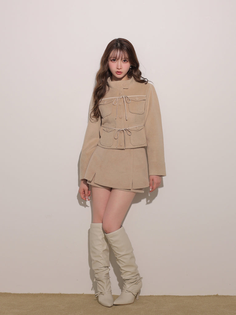 model：160cm　(size：F　color：Beige)