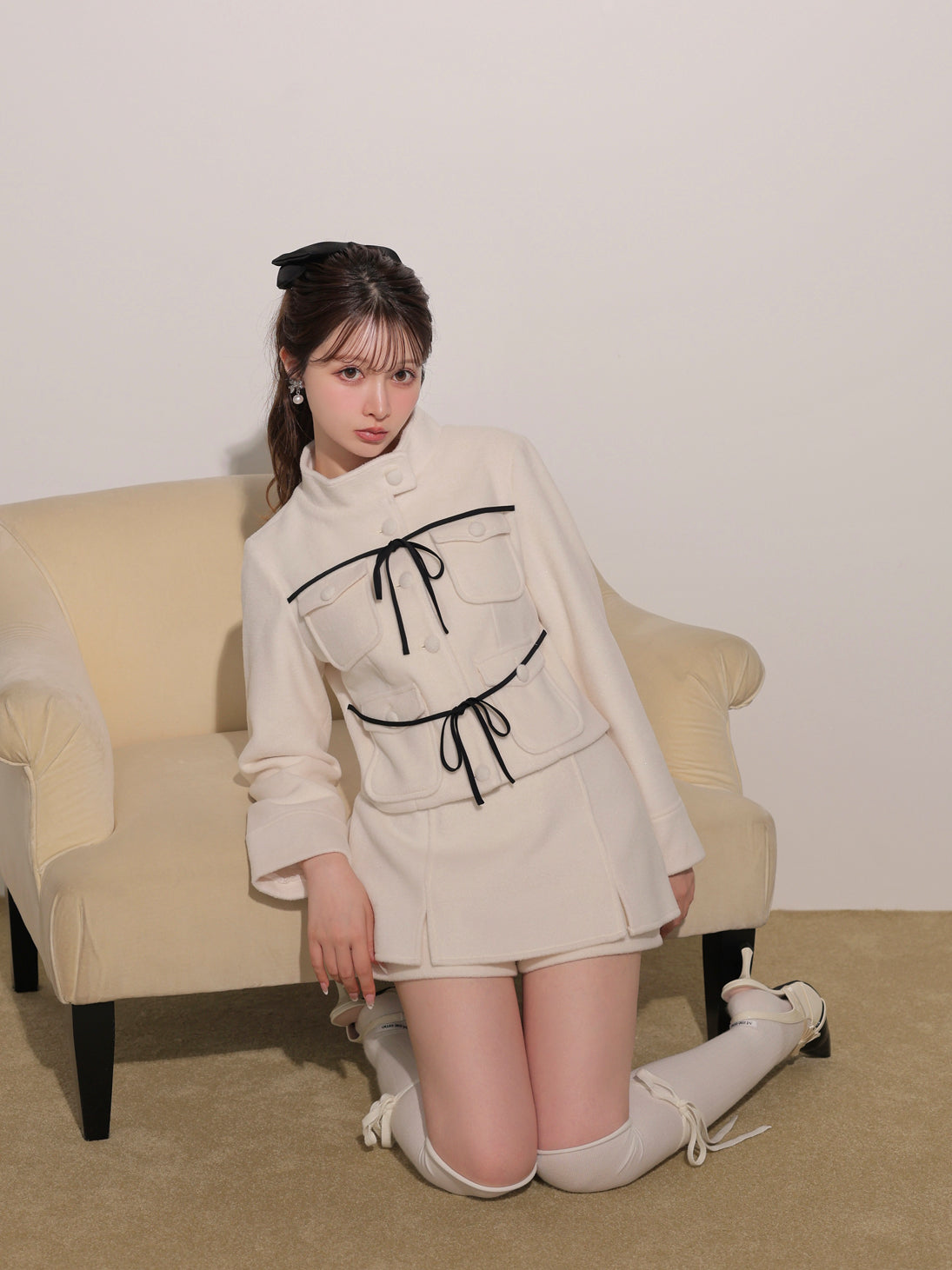 model：160cm　(size：F　color：Ivory)