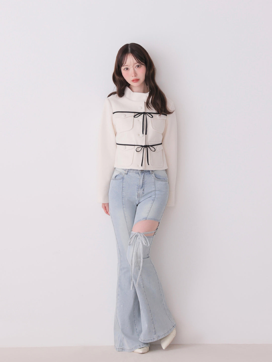 model：162cm　(size：F　color：Blue)