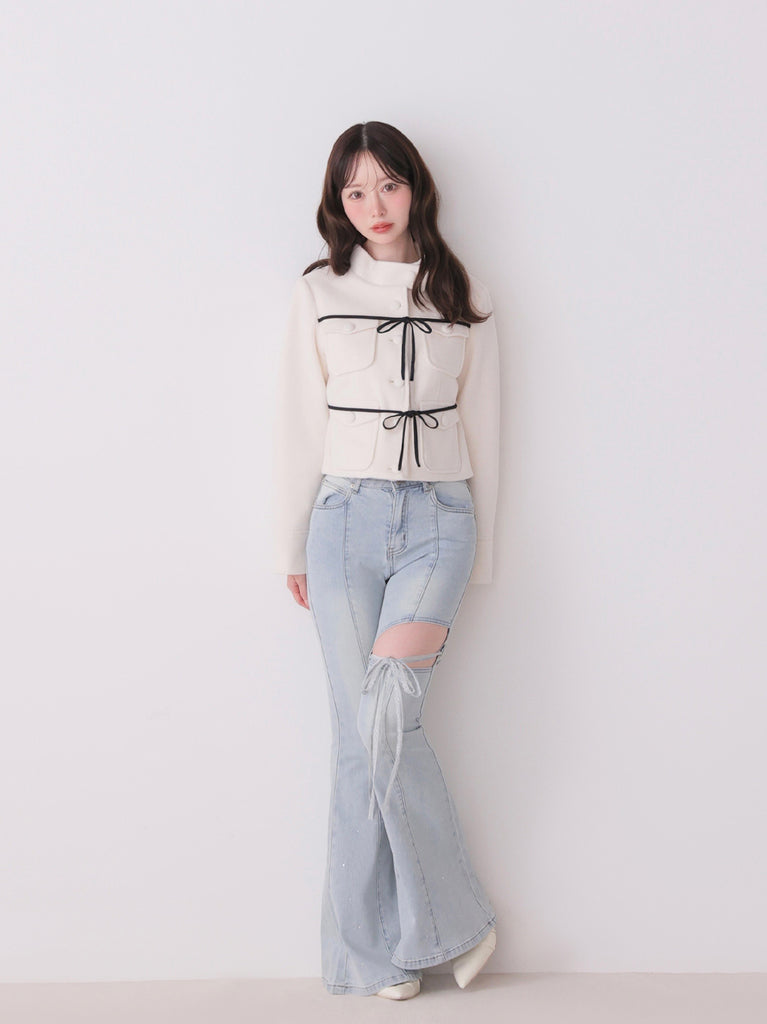 model：162cm　(size：F　color：Blue)