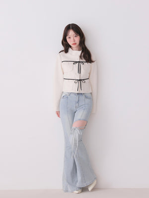 model：162cm　(size：F　color：Blue)