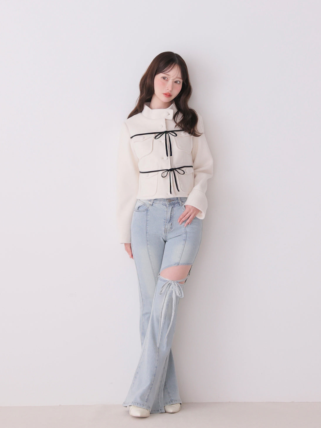 model：162cm　(size：F　color：Blue)