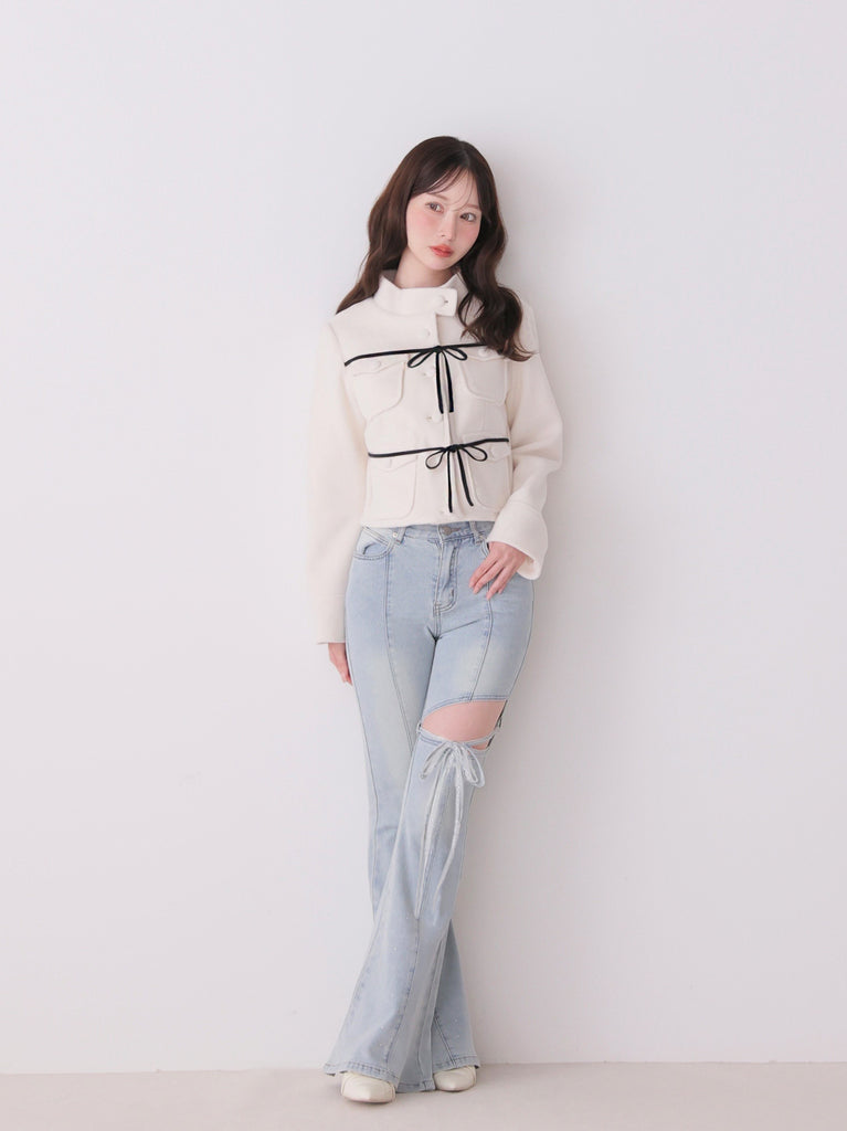 model：162cm　(size：F　color：Blue)