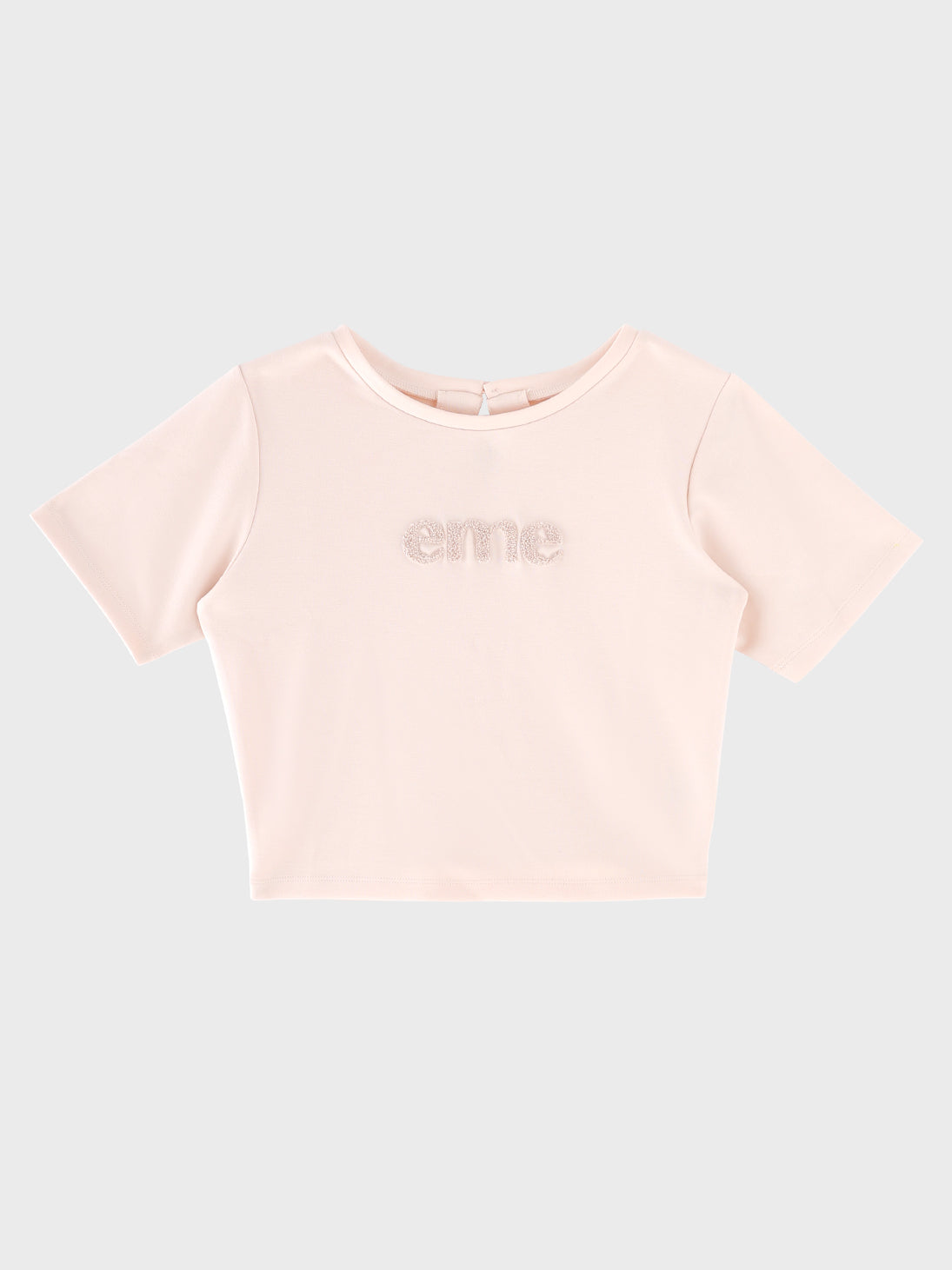 Embroidered logo cropped T-shirt(eme11104)