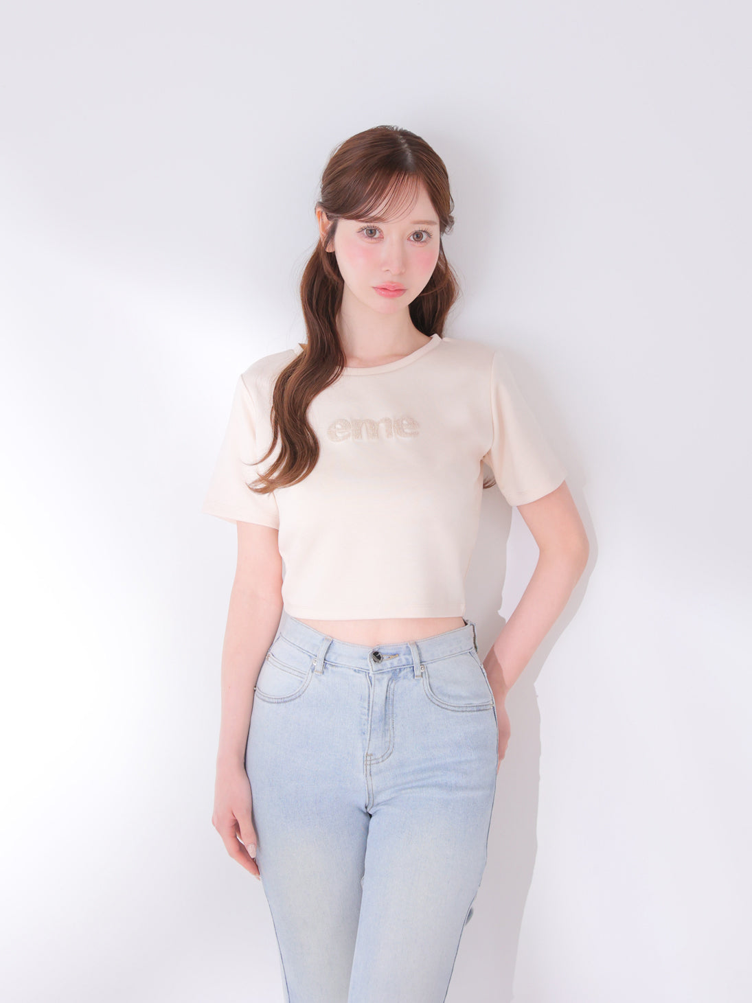 model：162cm　(size：F　color：Pink)