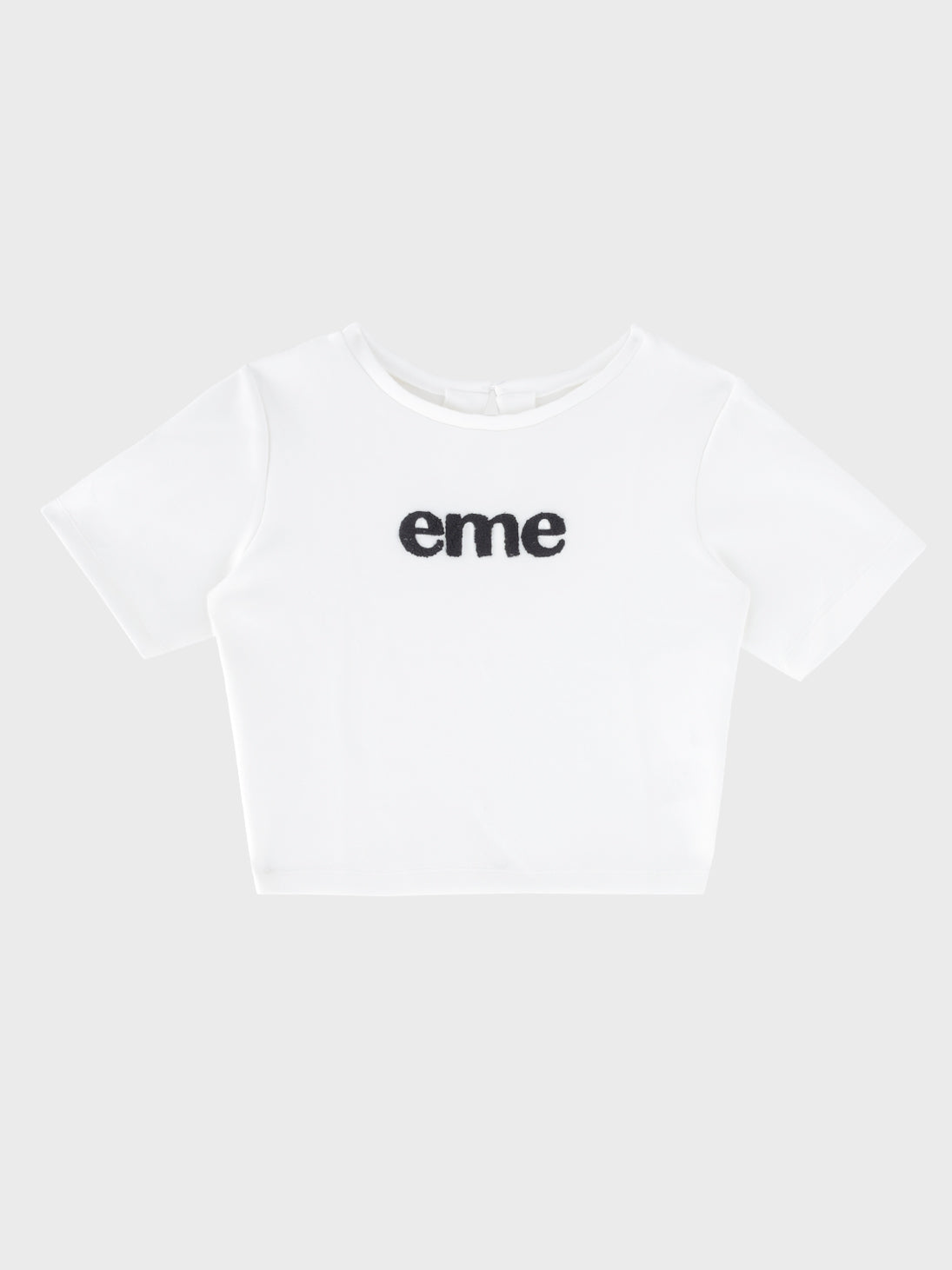 Embroidered logo cropped T-shirt(eme11104)