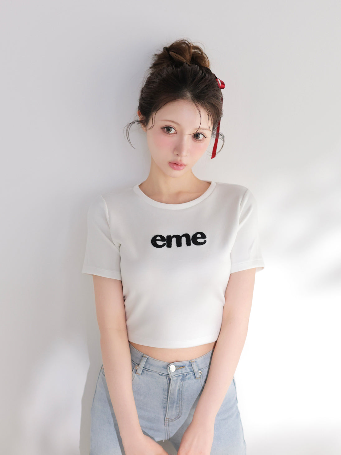 model：160cm　(size：F　color：White)