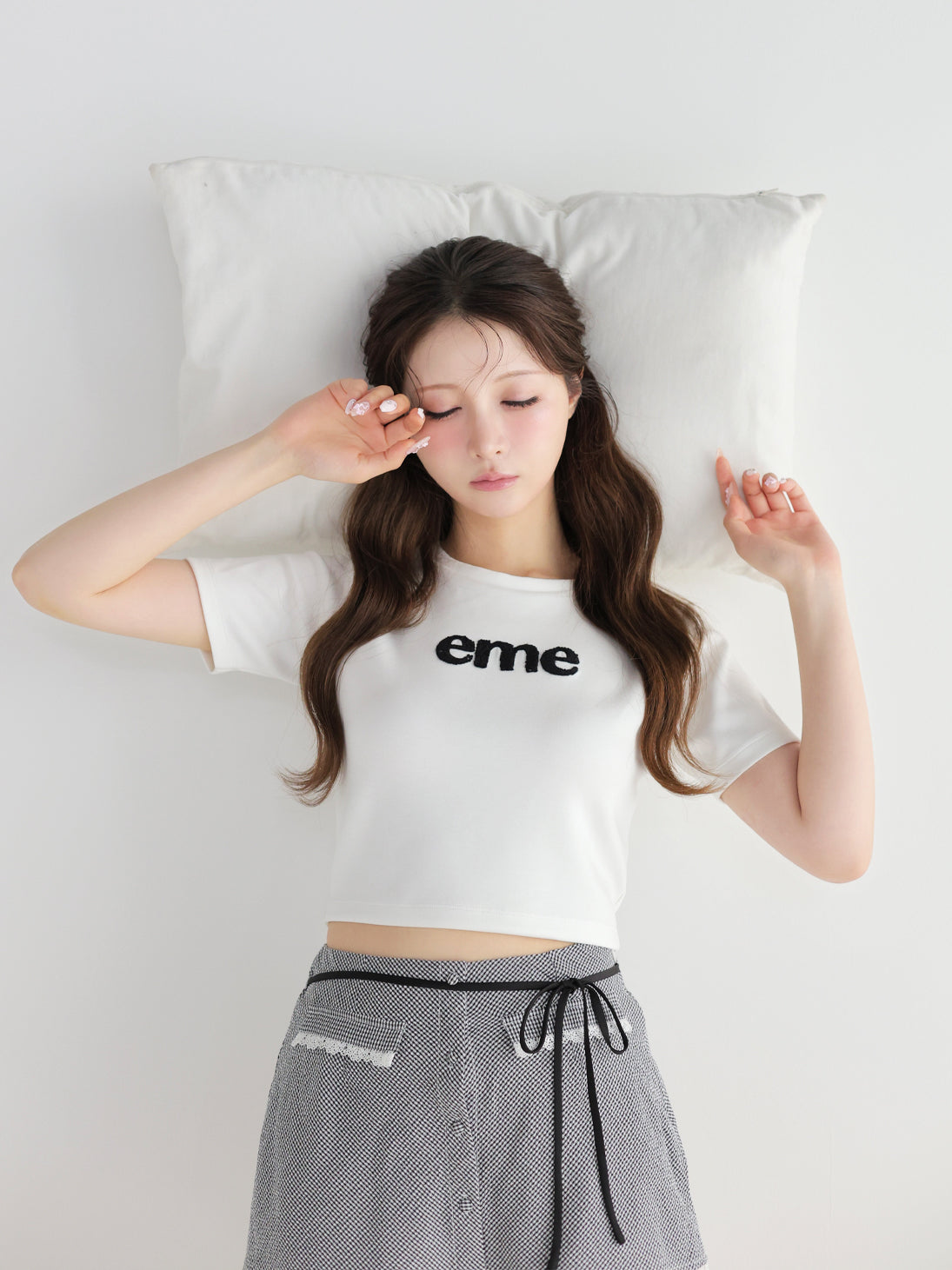 model：160cm　(size：F　color：White)