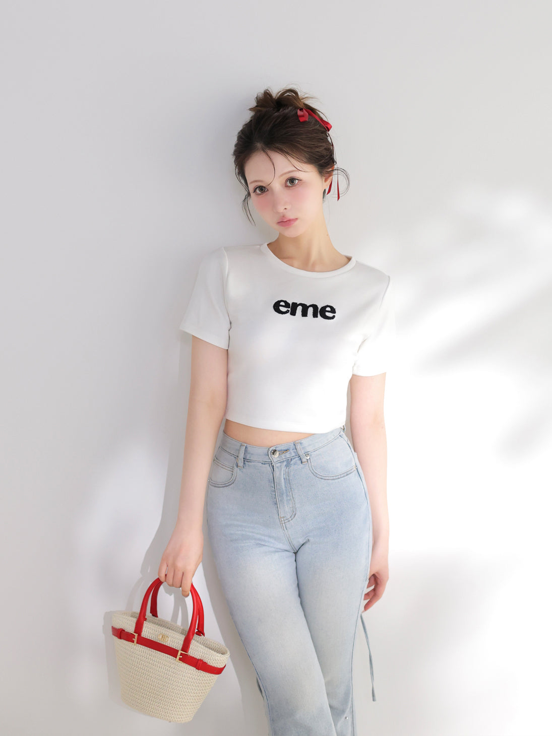 model：160cm　(size：F　color：White)