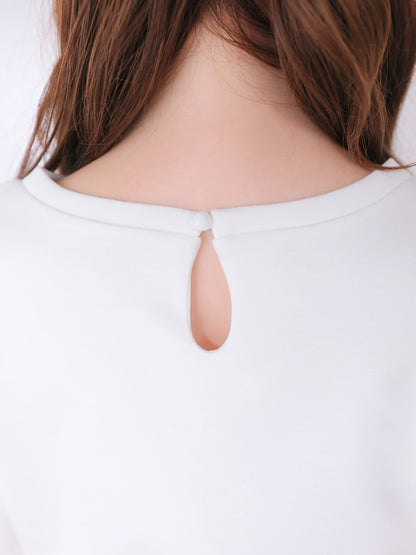Embroidered logo cropped T-shirt(eme11104)