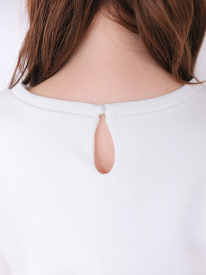 Embroidered logo cropped T-shirt(eme11104)