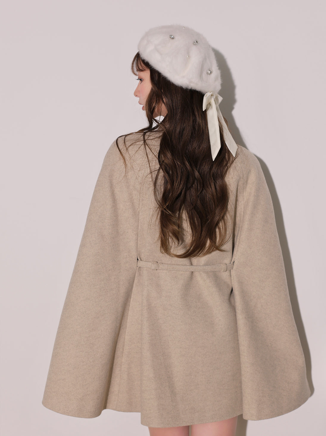 model：160cm　(size：F　color：Beige)