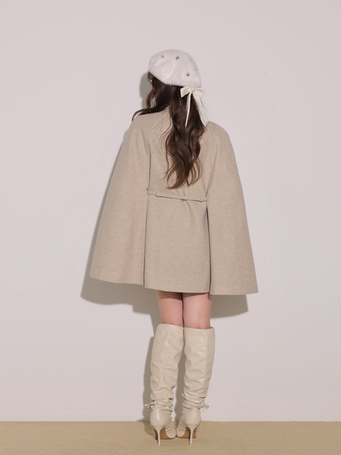 model：160cm　(size：F　color：Beige)