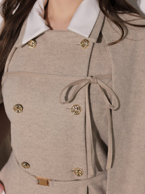 model：160cm　(size：F　color：Beige)