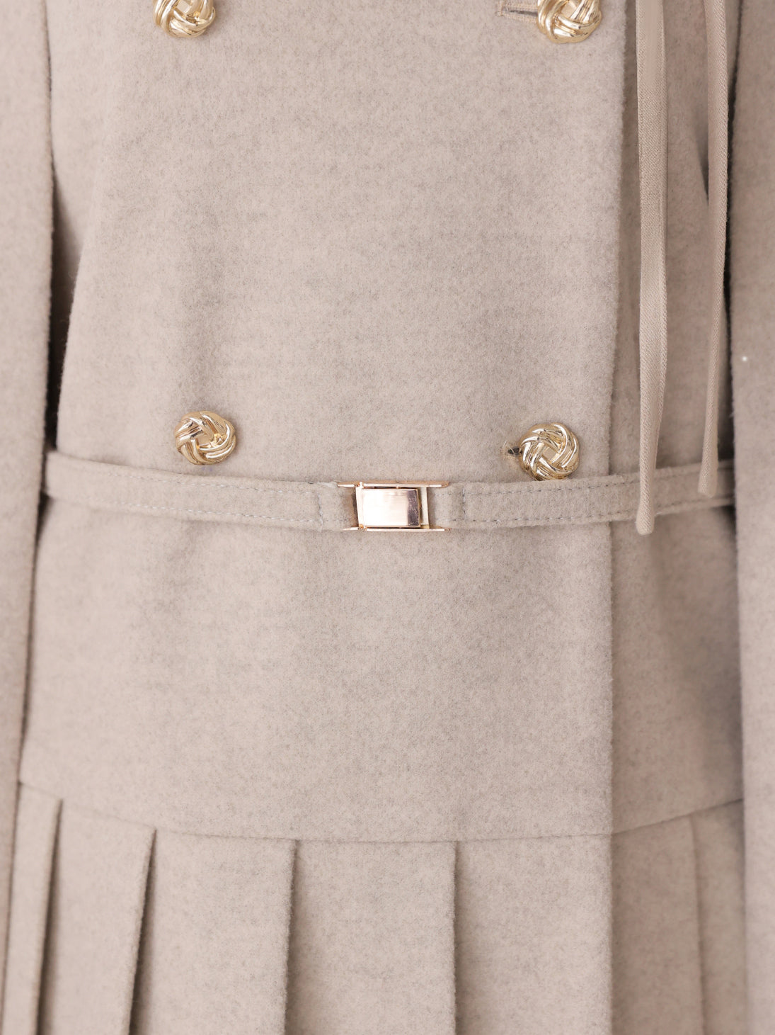 Classical ribbon belted cape coat(eme11105)