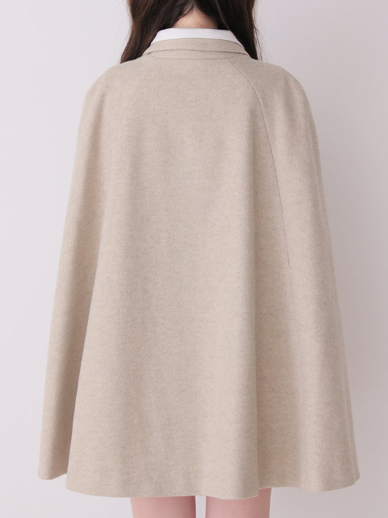 Classical ribbon belted cape coat(eme11105)