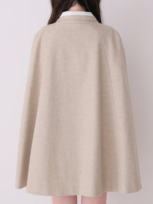 Classical ribbon belted cape coat(eme11105)