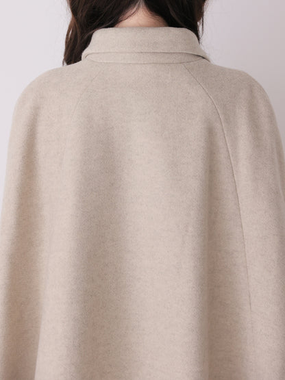 Classical ribbon belted cape coat(eme11105)