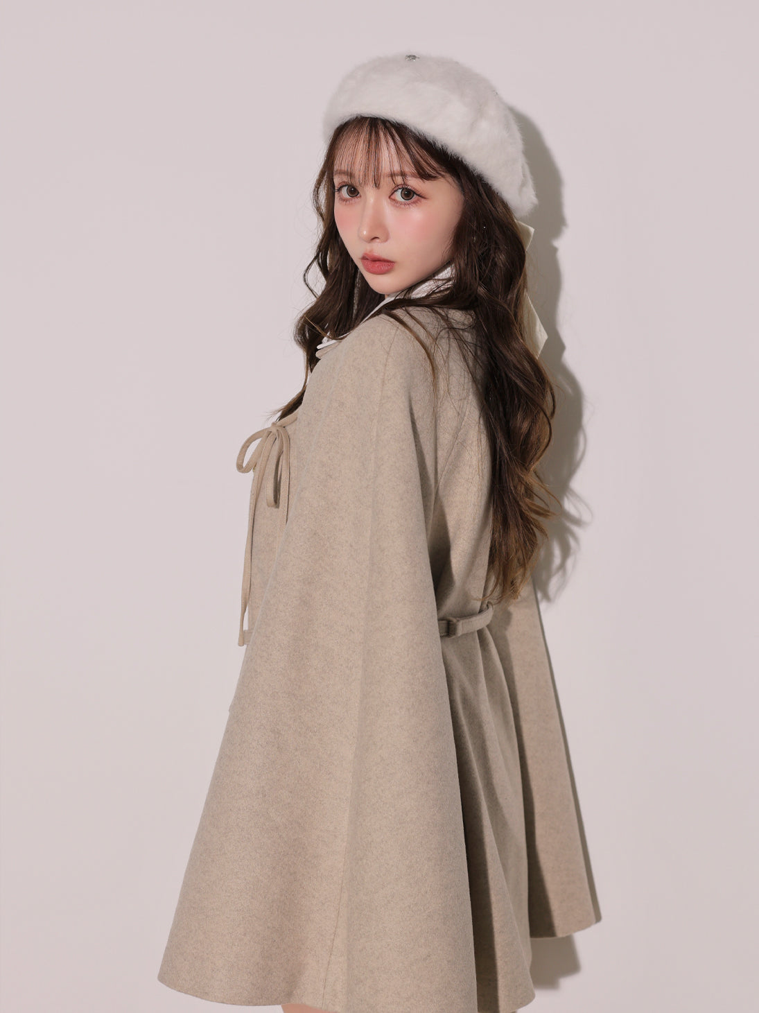 model：160cm　(size：F　color：Beige)
