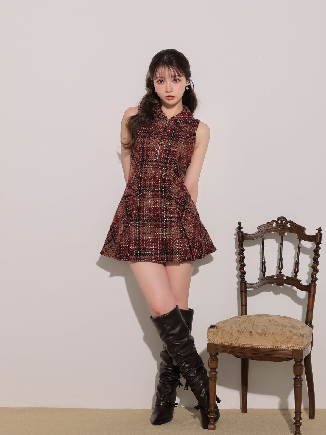 model：160cm　(size：F　color：Red)