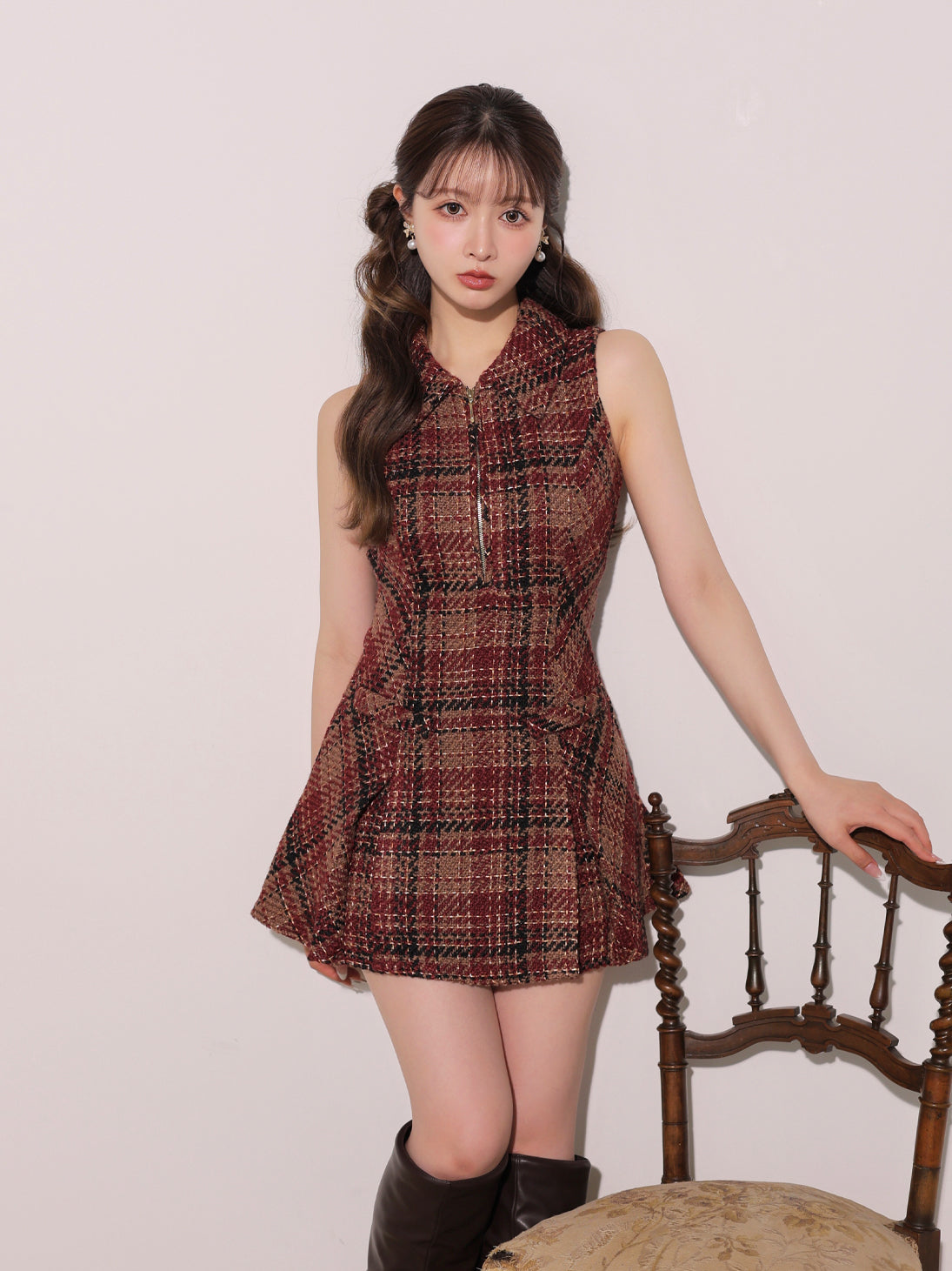 model：160cm　(size：F　color：Red)