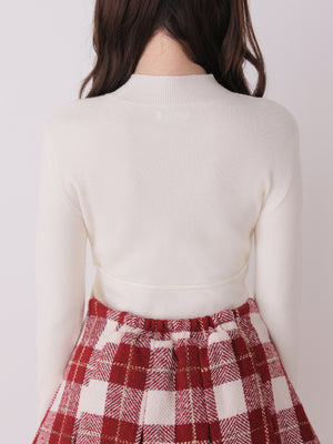 Daily line ribbon knit tops(eme11194)