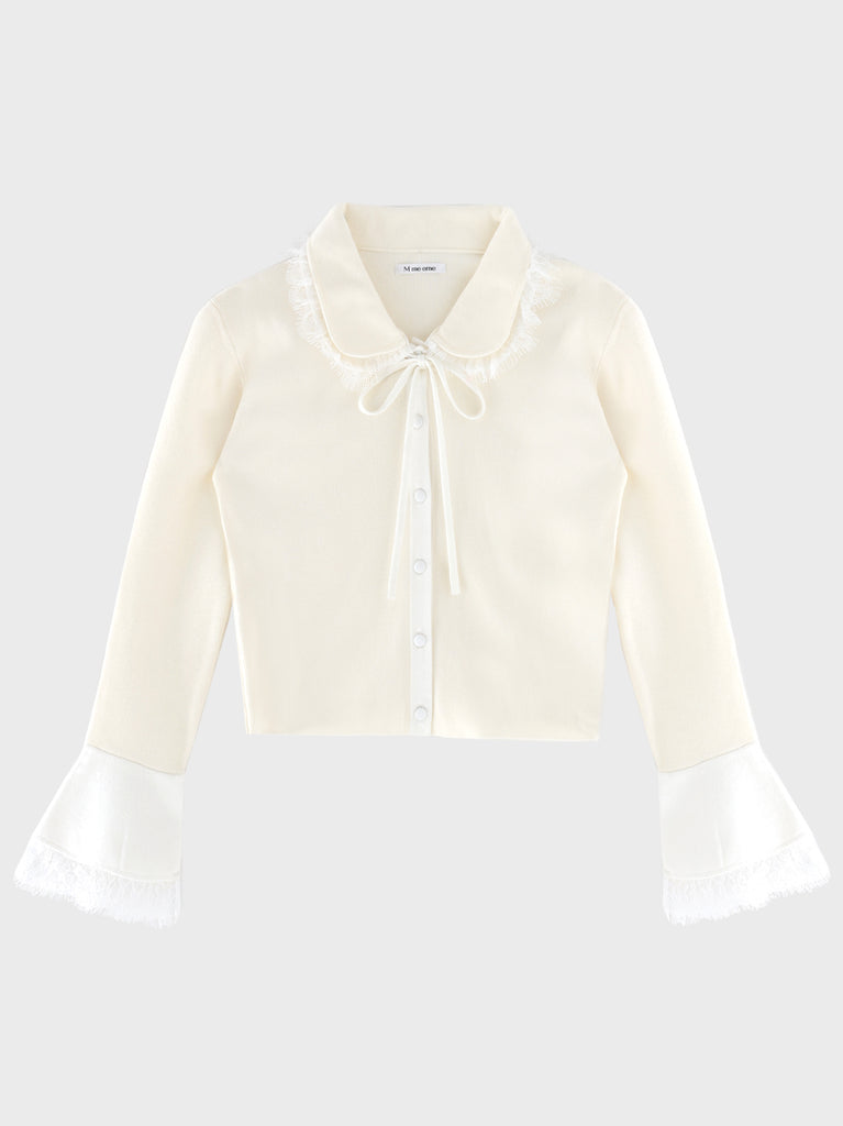 Noble boxy lace collar tops(eme11110)