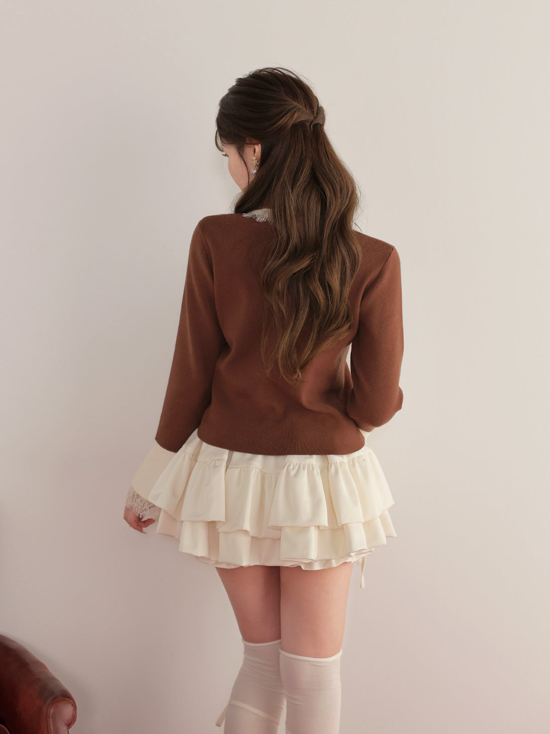 model：160cm　(size：F　color：Brown)