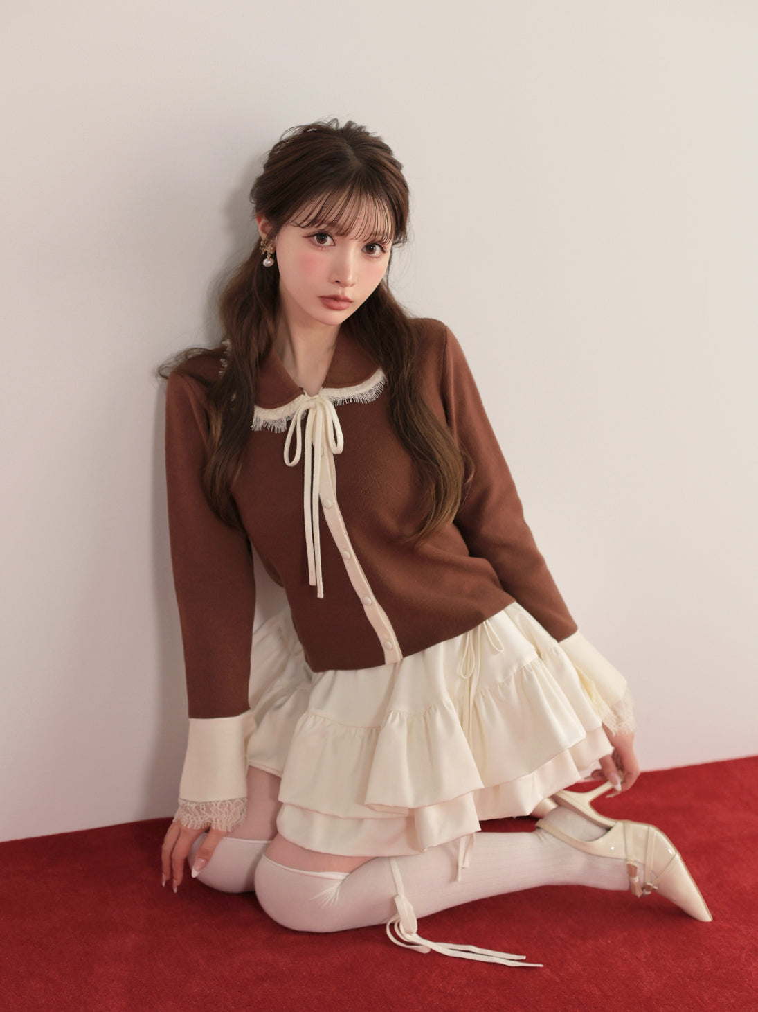 model：160cm　(size：F　color：Brown)