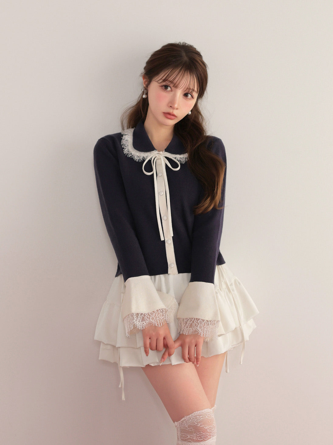 model：160cm　(size：F　color：White)