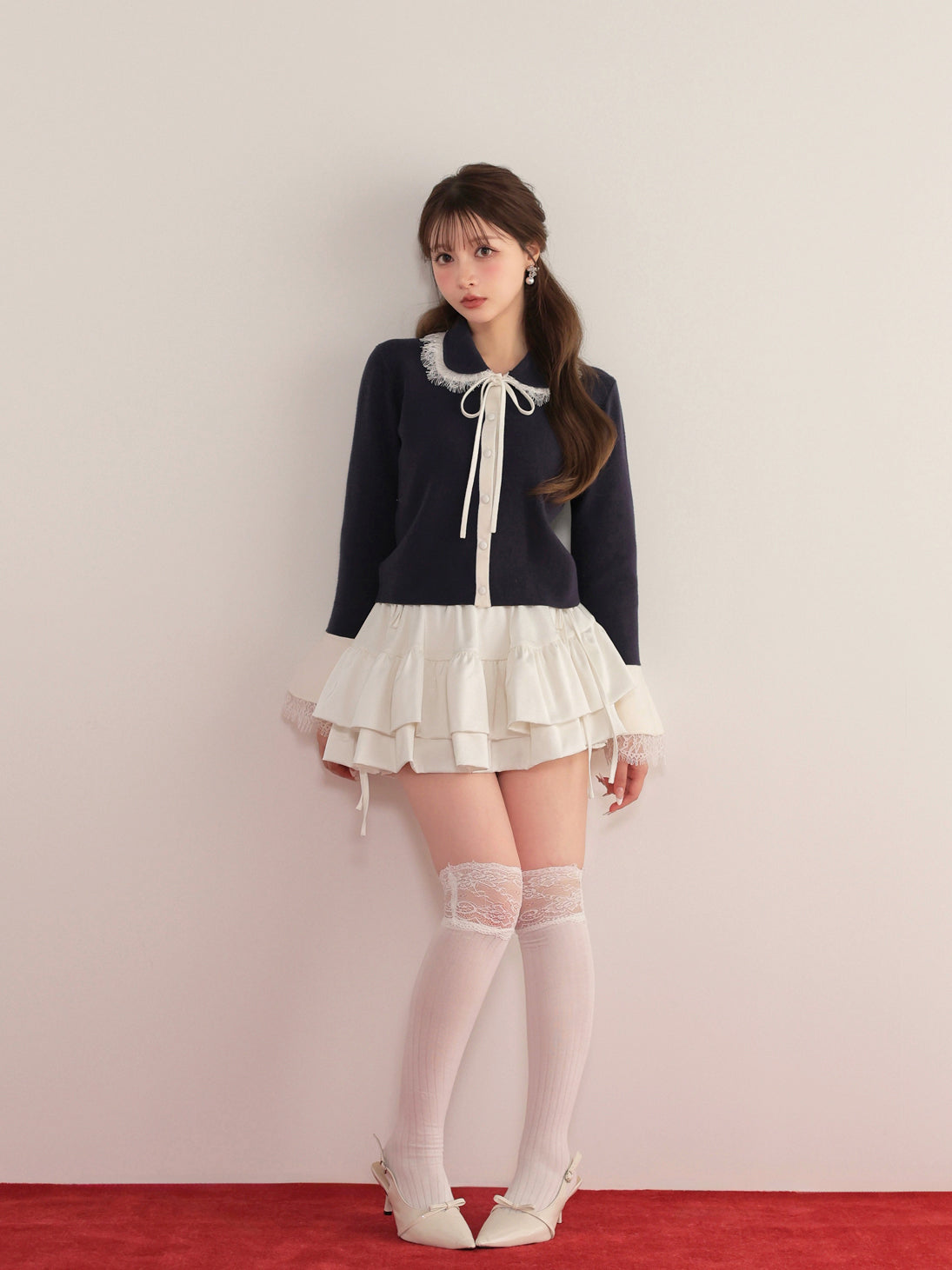 model：160cm　(size：F　color：White)
