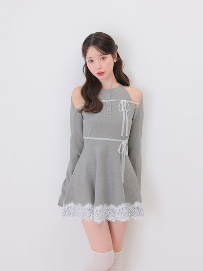 model：162cm　(size：F　color：Gray)