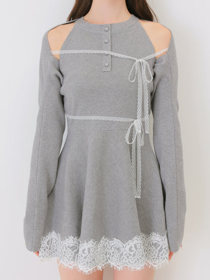 model：162cm　(size：F　color：Gray)