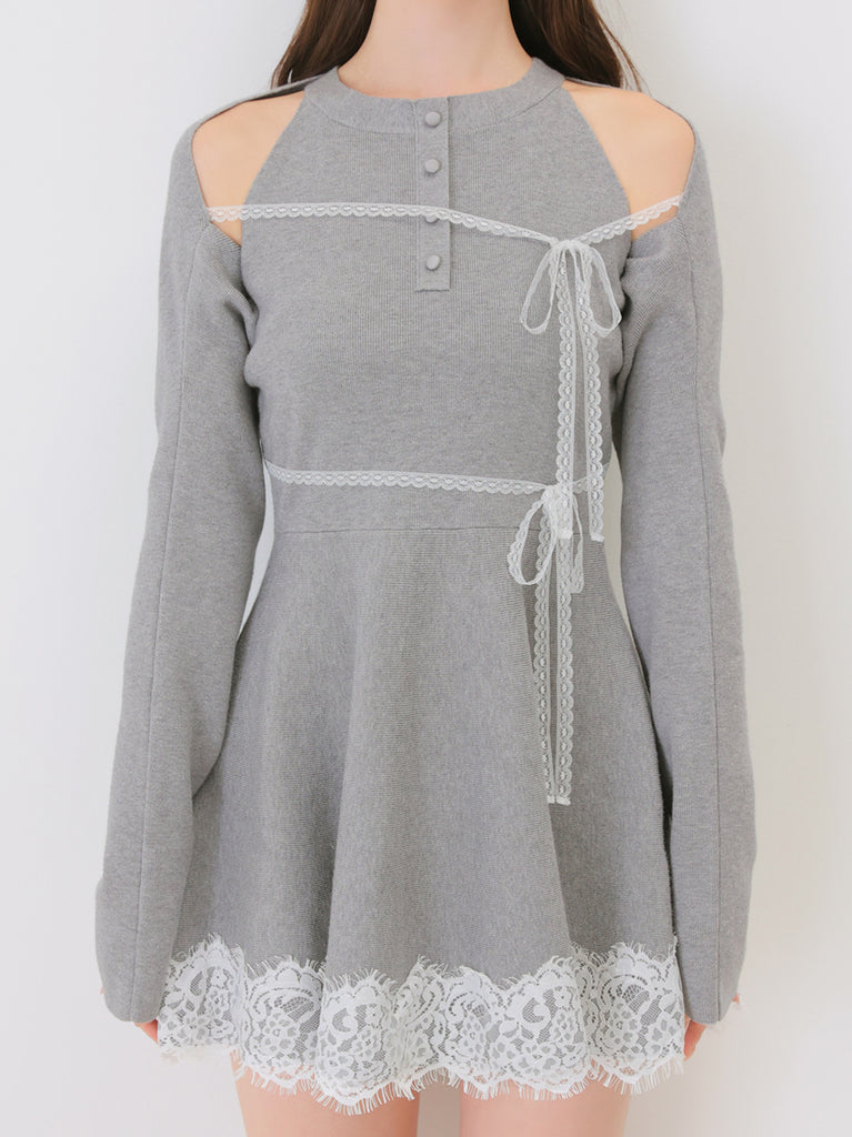model：162cm　(size：F　color：Gray)