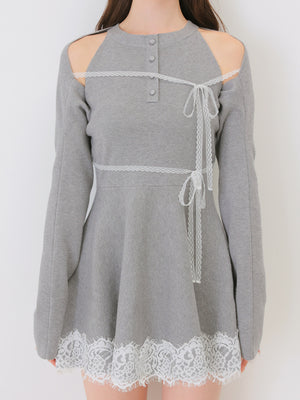 model：162cm　(size：F　color：Gray)