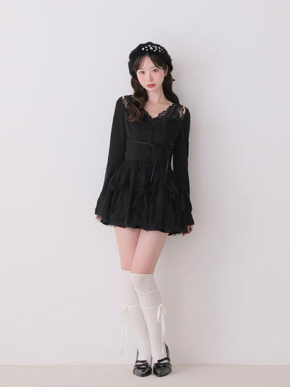 model：162cm　(size：F　color：Black)
