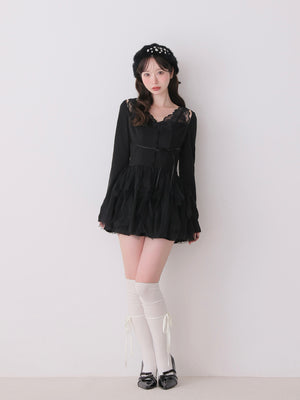 model：162cm　(size：F　color：Black)