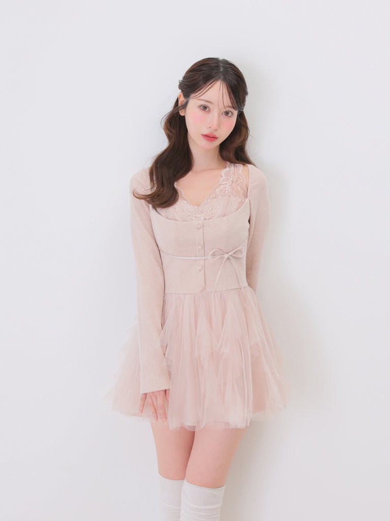 model：162cm　(size：F　color：Pink)
