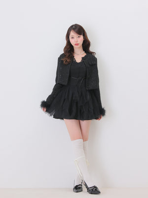 model：162cm　(size：F　color：Black)