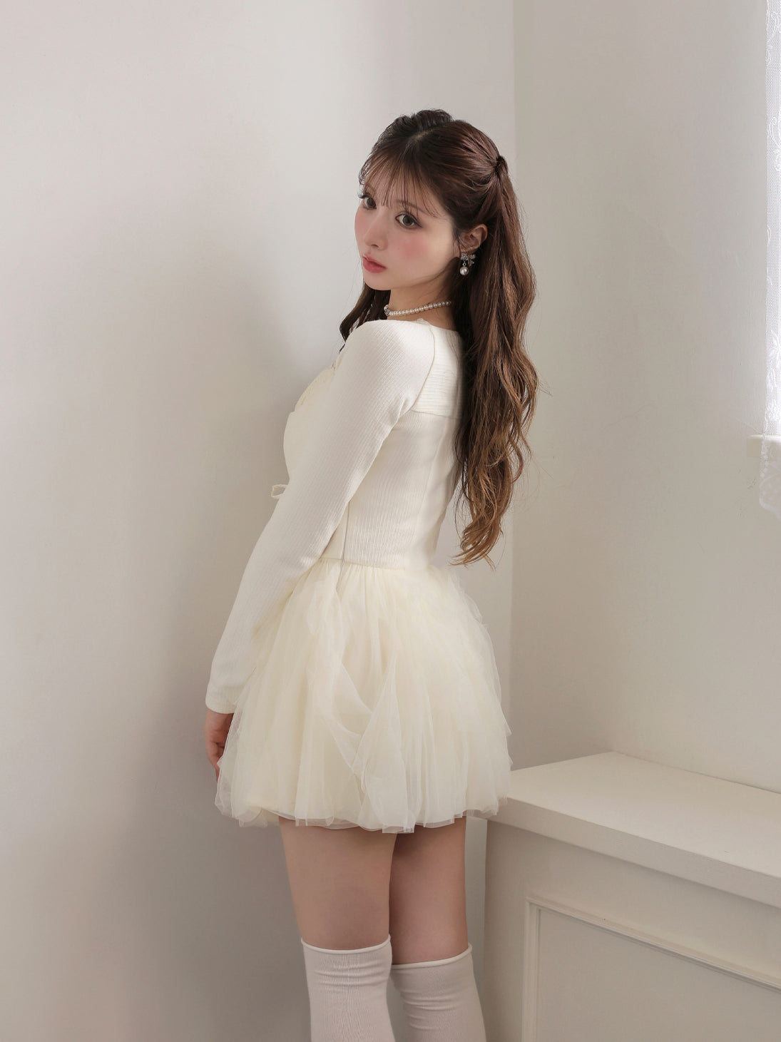 model：160cm　(size：F　color：Ivory)