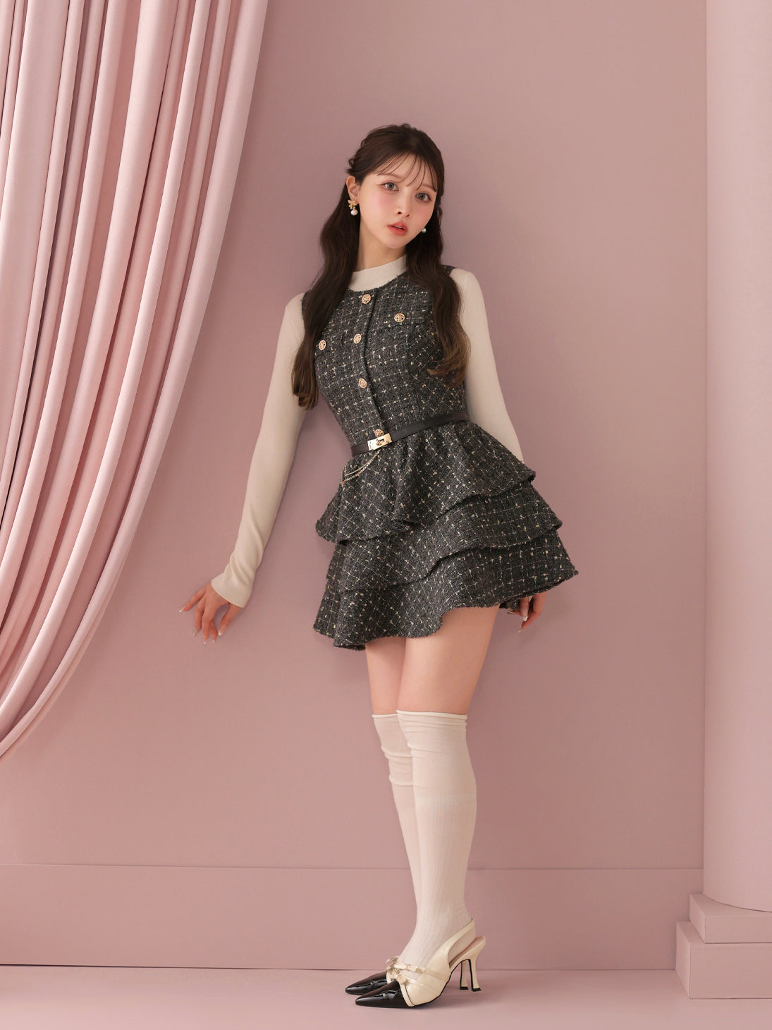 model：160cm　(size：F　color：Gray)