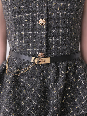【Pre Order】Grace tiered tweed mini onepiece(eme11118)