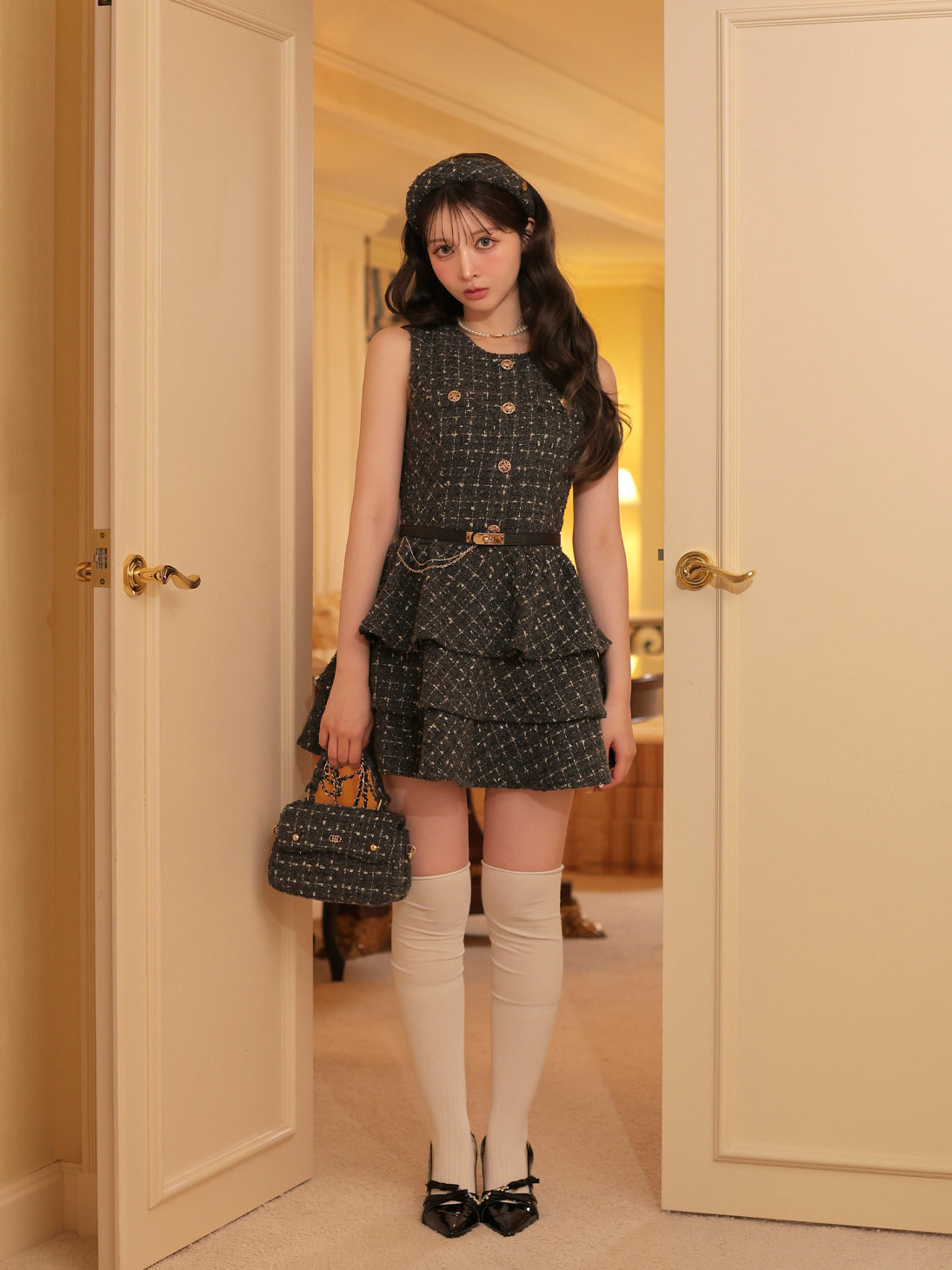 model：160cm　(size：F　color：Gray)