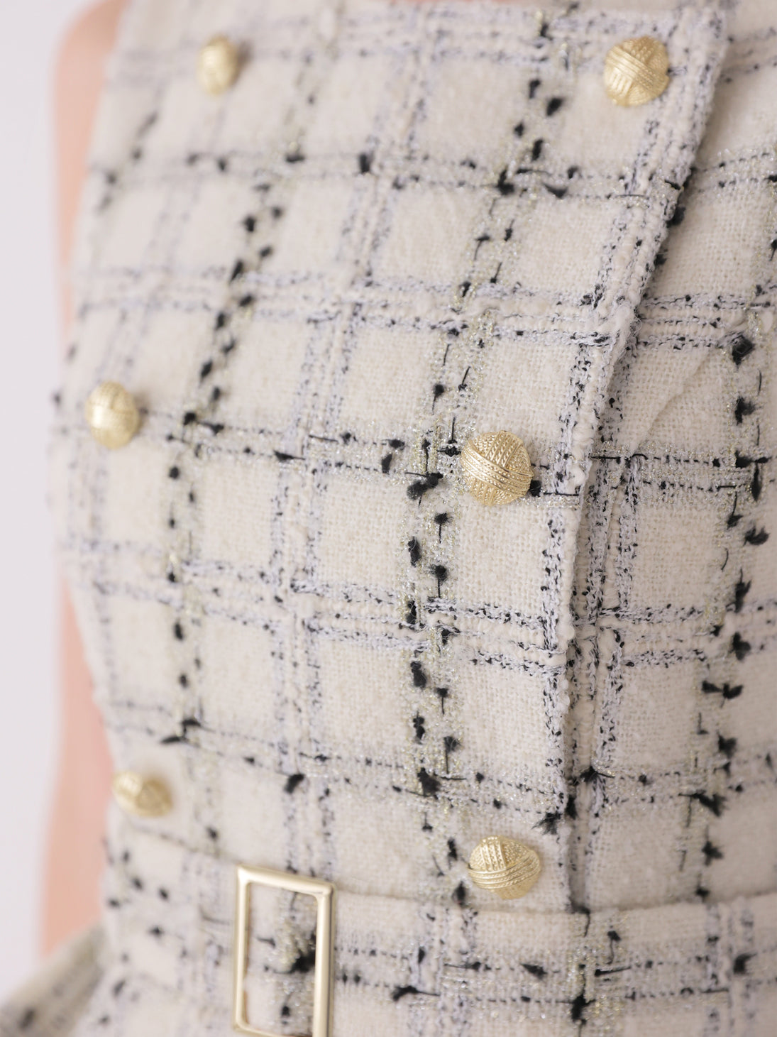 【Pre Order】Maison tweed docking tiered long onepiece(eme11119)