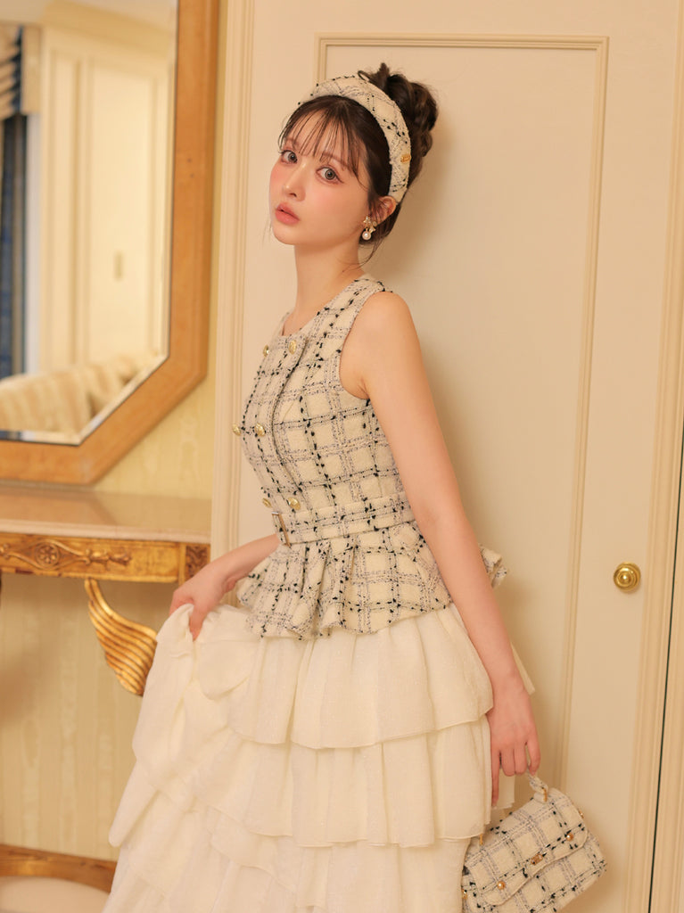 model：160cm　(size：F　color：White check)