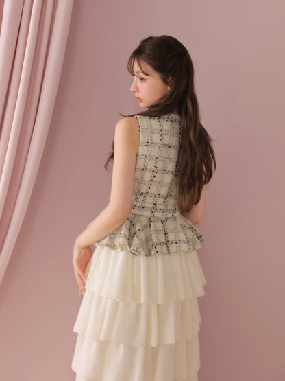 model：160cm　(size：F　color：White check)