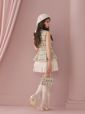model：160cm　(size：F　color：White check)