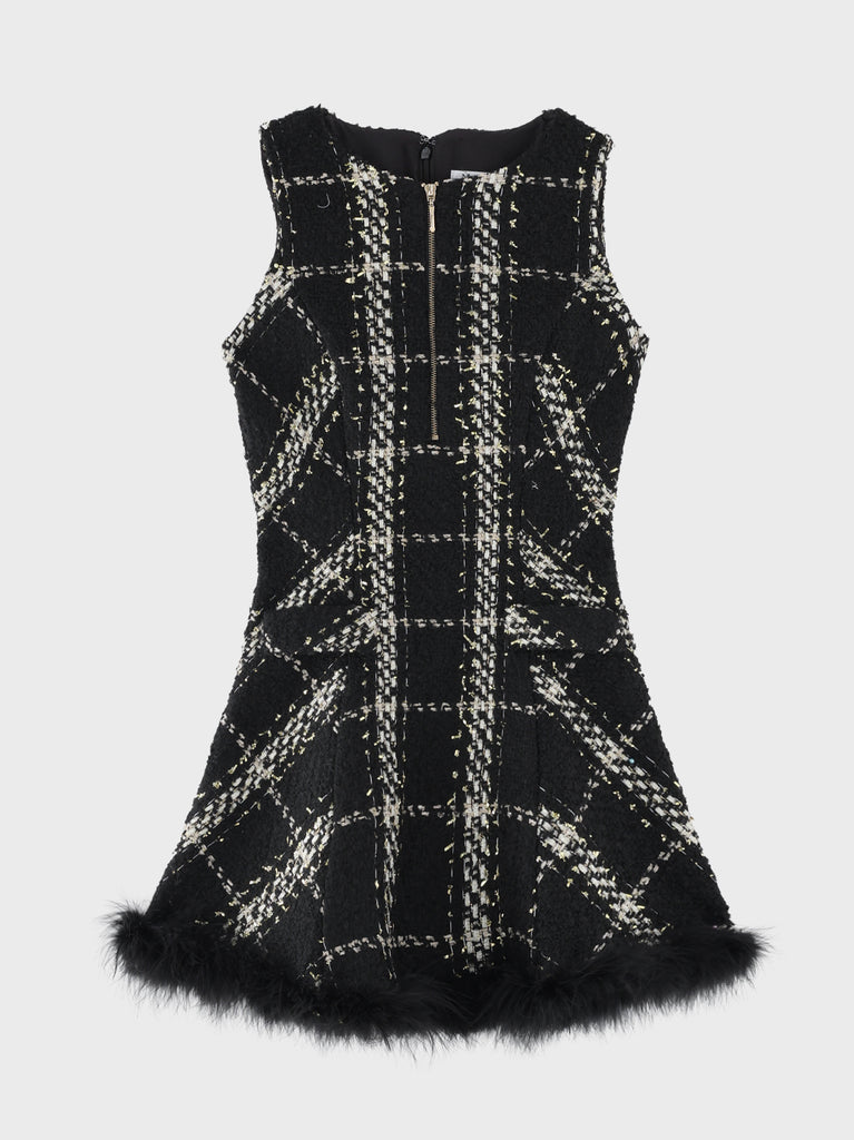 Renard tweed feather mini onepiece(eme11121)