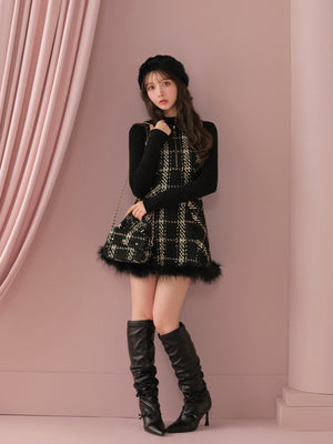 model：160cm　(size：F　color：Black)