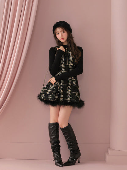 model：160cm　(size：F　color：Black)